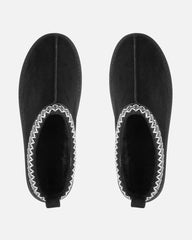Rorie Black Faux Suede Slippers