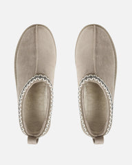 Rorie Light Beige Faux Suede Slippers