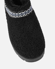 Darick Black Borg Slippers