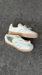 ADIDAS SAMBA PLATAFORMA BLANCO GRIS CAFE