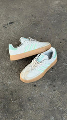 ADIDAS SAMBA PLATAFORMA BLANCO VERDE MENTA CAFE