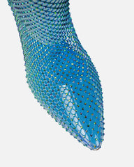 Krystal Blue Ombre Diamante Fishnet Heels