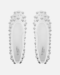 Shan White Studded Ballet