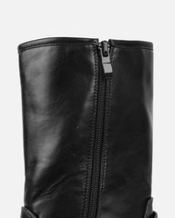 Smith Black Chunky Biker Boots