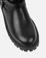 Smith Black Chunky Biker Boots