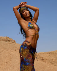 NAIA BUTTERFLY PRINT MESH HEADSCARF