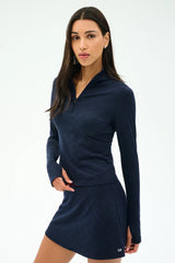 Stevie Active Rib Half Zip Waist Length