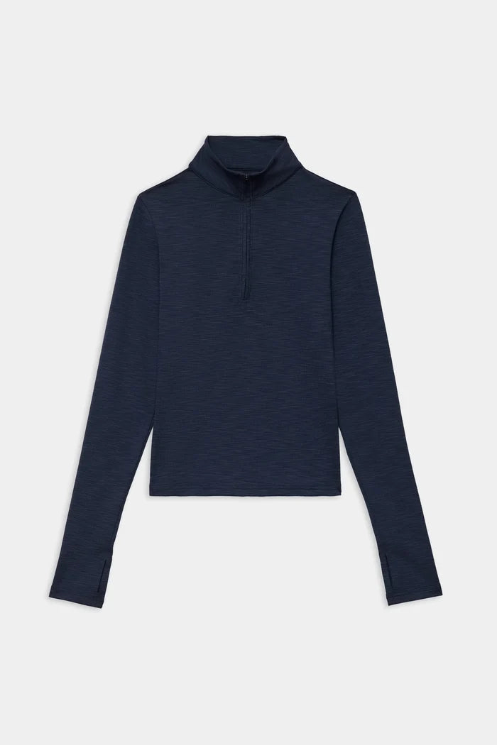 Stevie Active Rib Half Zip Waist Length