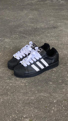 ADIDAS SUPER STAR NEGRO CORDON BLANCO