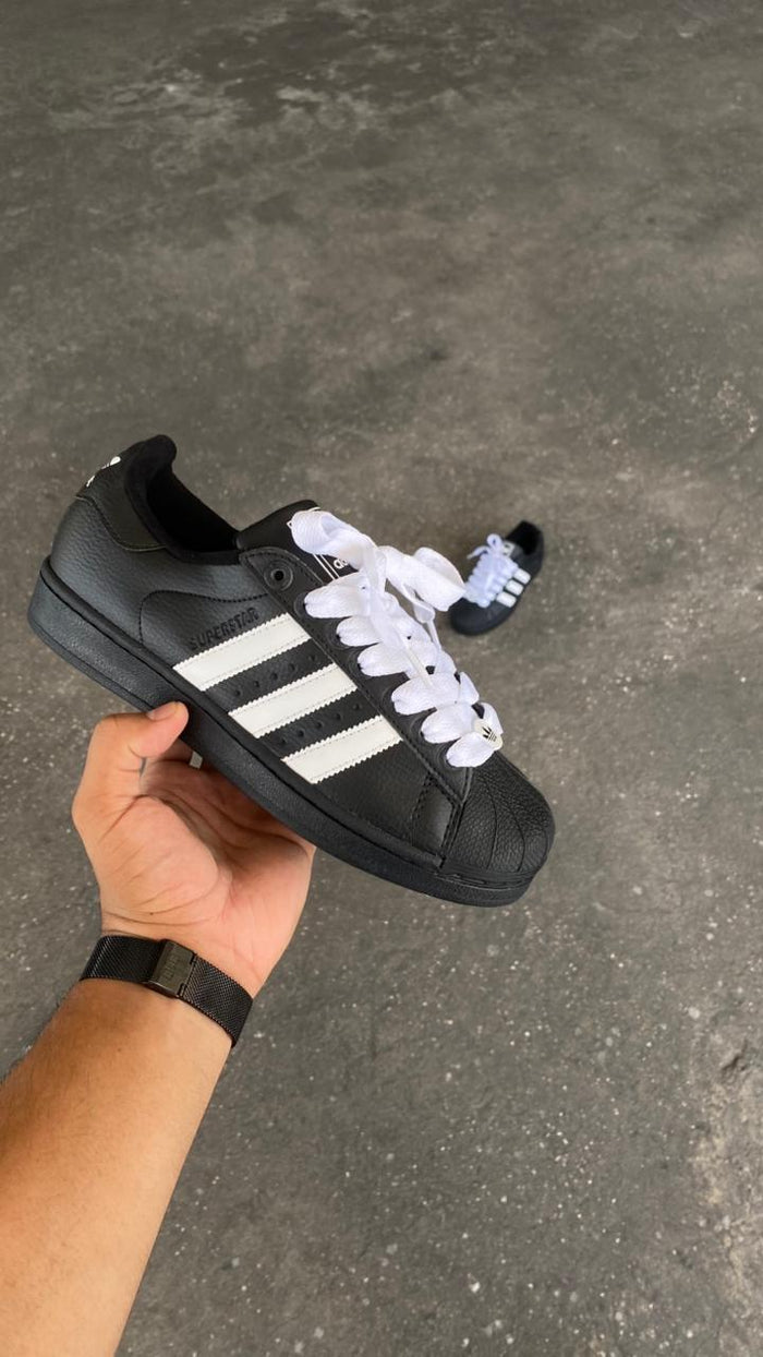 ADIDAS SUPER STAR NEGRO CORDON BLANCO