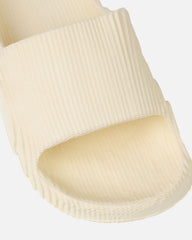 Tazia Cream Textured Moulded Flat Slides