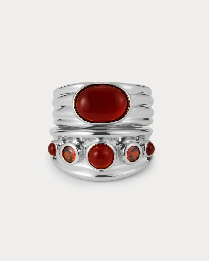 The Valencia Ring Set in Silver