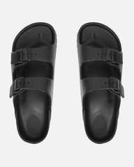 Tropix Black Double Strap Slide Sandals
