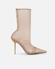 Veronika Nude Mesh Heeled Sandals