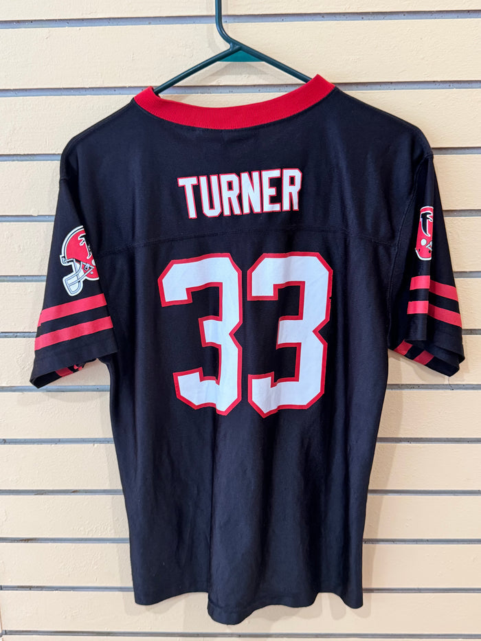 vintage Reebok Atlanta Falcons Michael Turner #33 black replica football jersey size boys XL