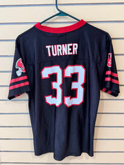 vintage Reebok Atlanta Falcons Michael Turner #33 black replica football jersey size boys XL