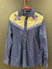 Vintage Rocking K Ranchwear by Kennington long-sleeve western shirt size large