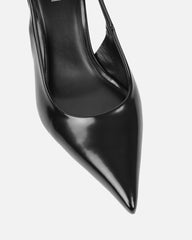 Liorra Wide Fit Black Sling Back Court Shoe